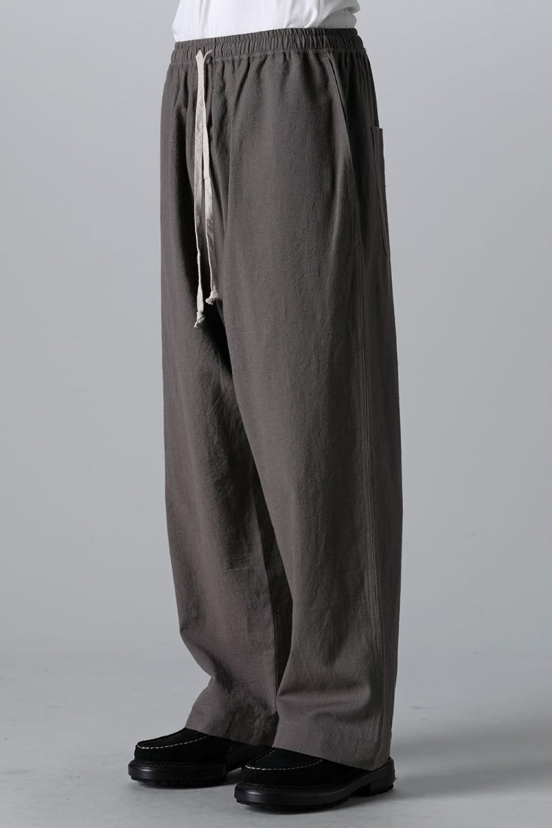 JOGGING TROUSERS Wool Cotton Linen Shirting   Warm Grey