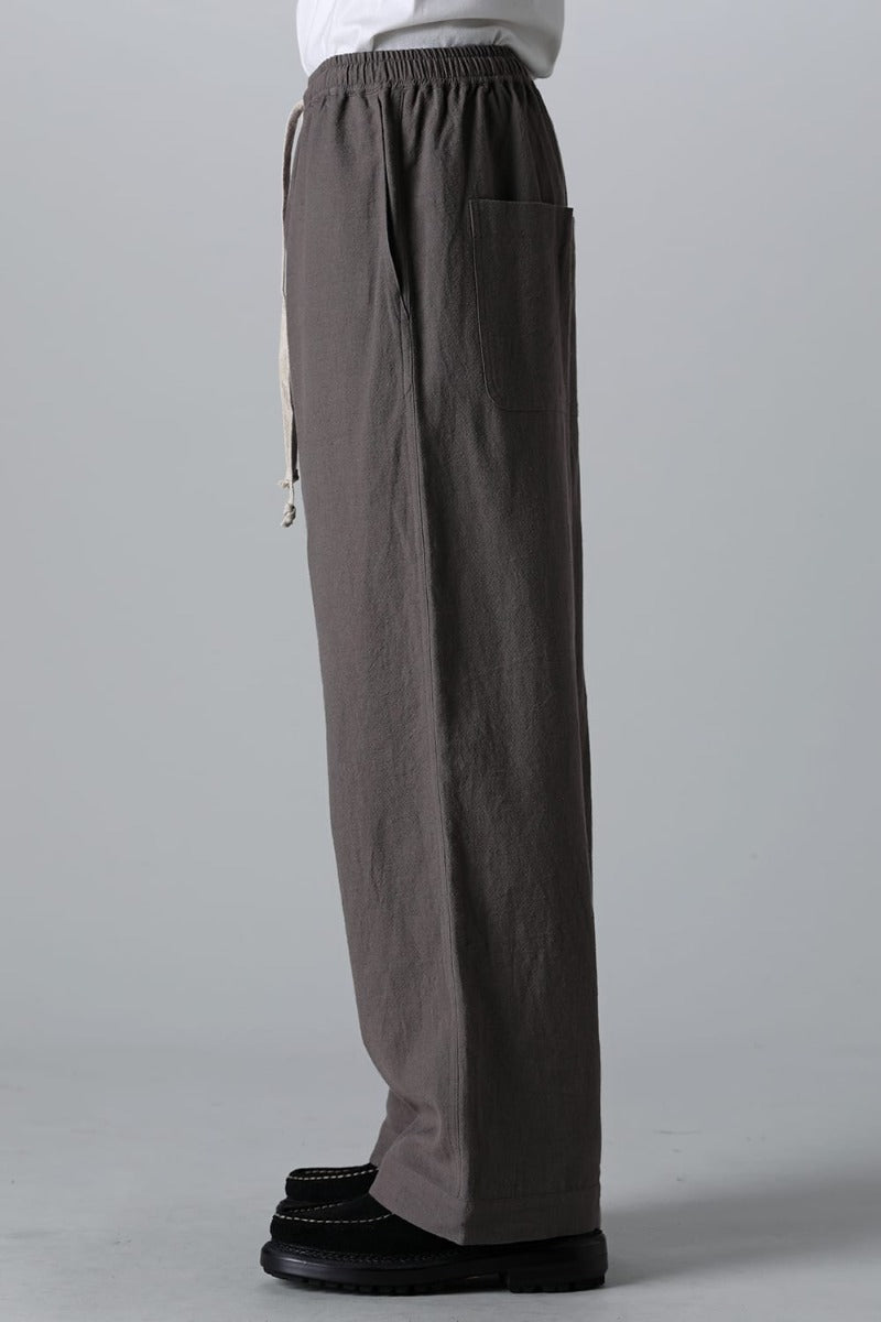 JOGGING TROUSERS Wool Cotton Linen Shirting   Warm Grey