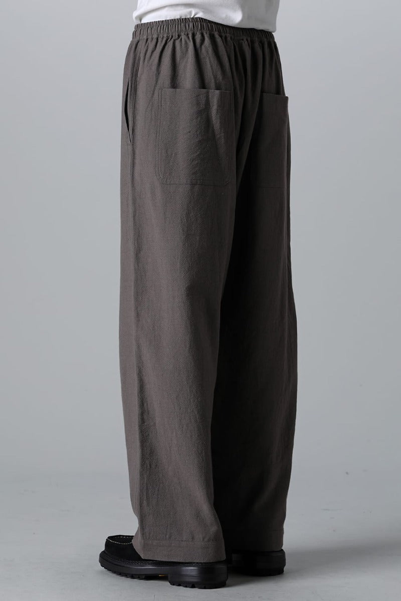JOGGING TROUSERS Wool Cotton Linen Shirting   Warm Grey