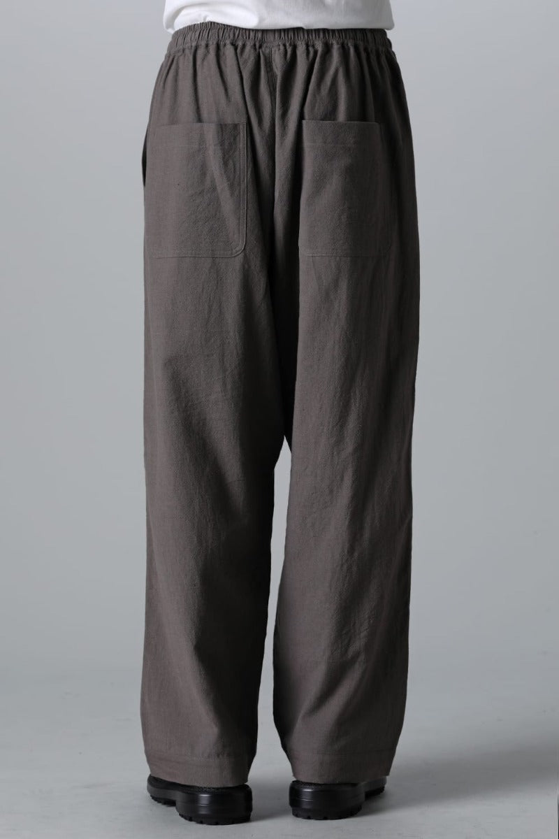 JOGGING TROUSERS Wool Cotton Linen Shirting   Warm Grey