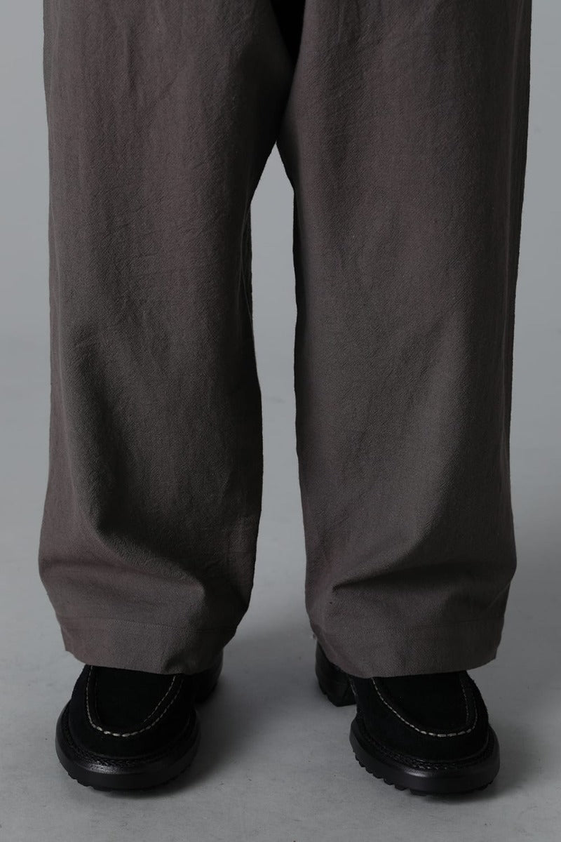 JOGGING TROUSERS Wool Cotton Linen Shirting   Warm Grey