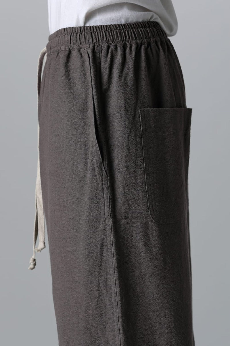 JOGGING TROUSERS Wool Cotton Linen Shirting   Warm Grey