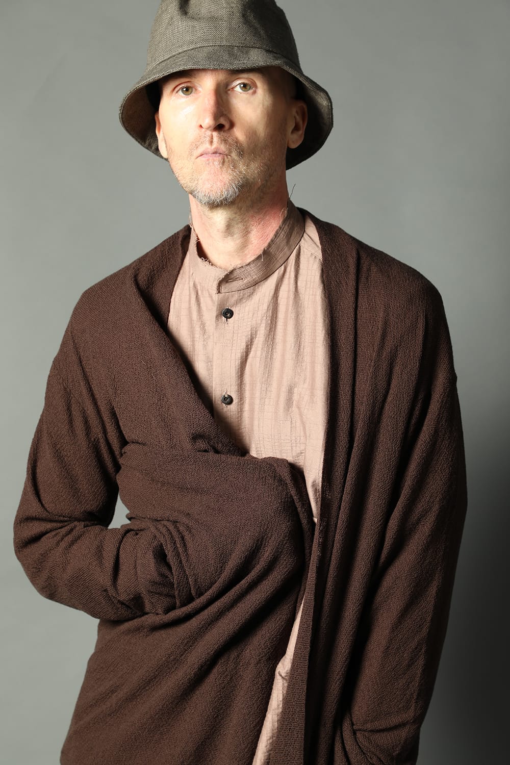 Long cardigan merino wool  Dark Brown