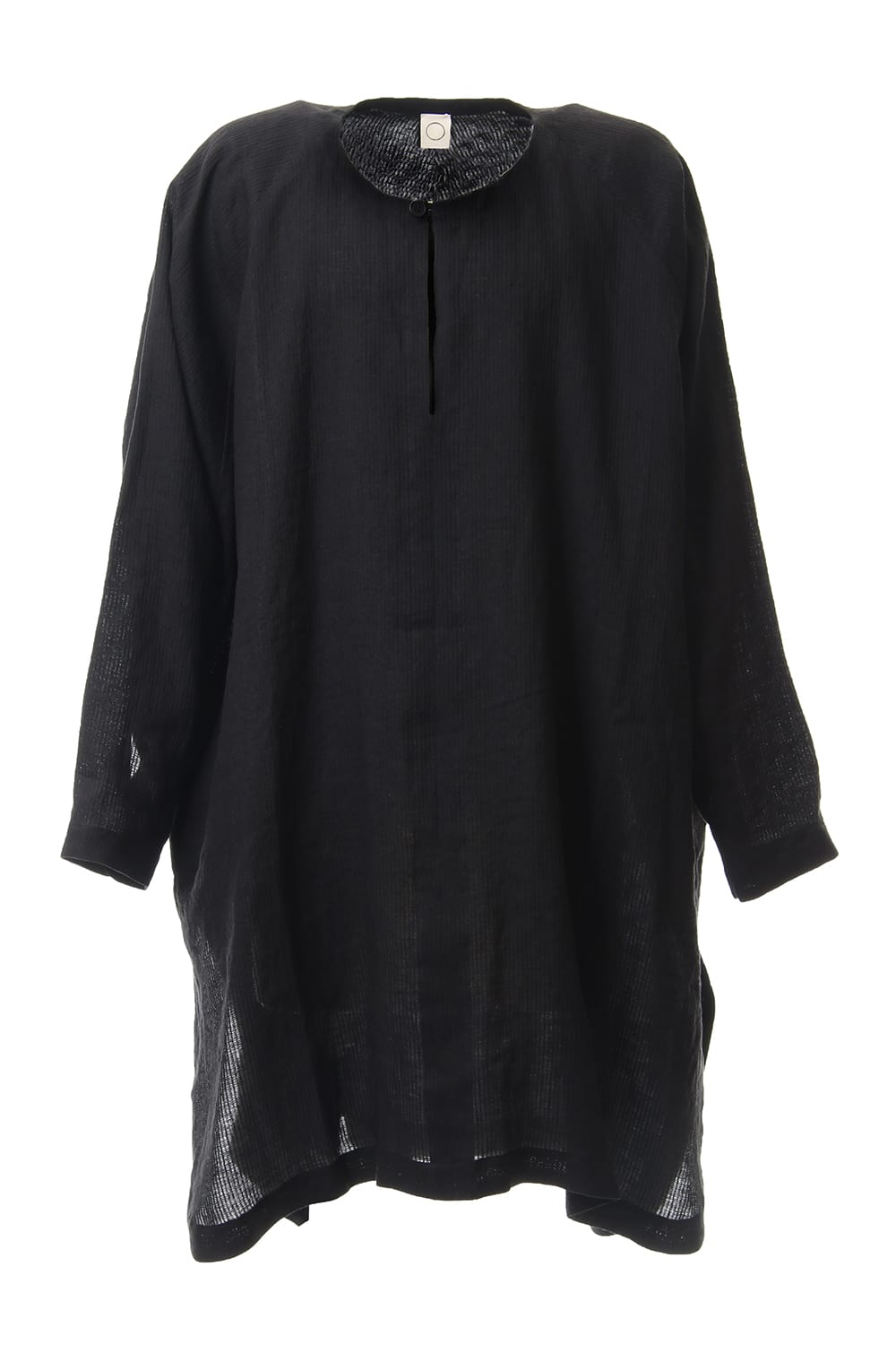 Stripe linen LS Wide fit Tunic Dark