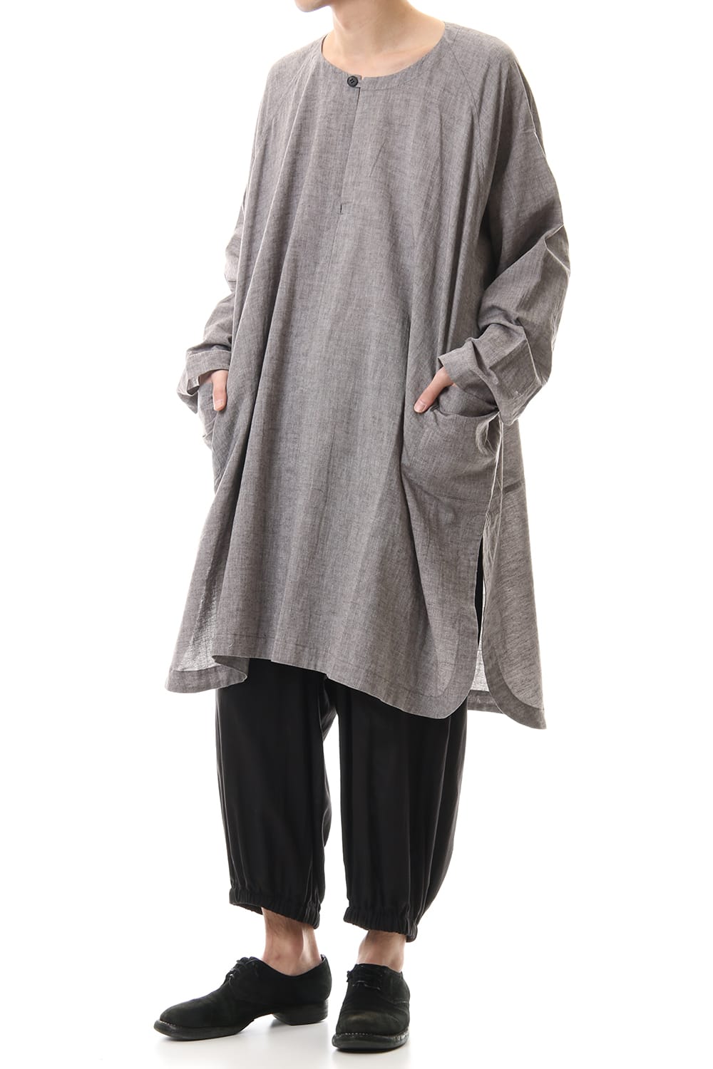 Plain LS Wide fit Tunic Brown Mele