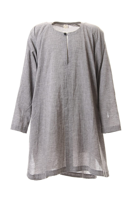 Plain LS Wide fit Tunic Brown Mele