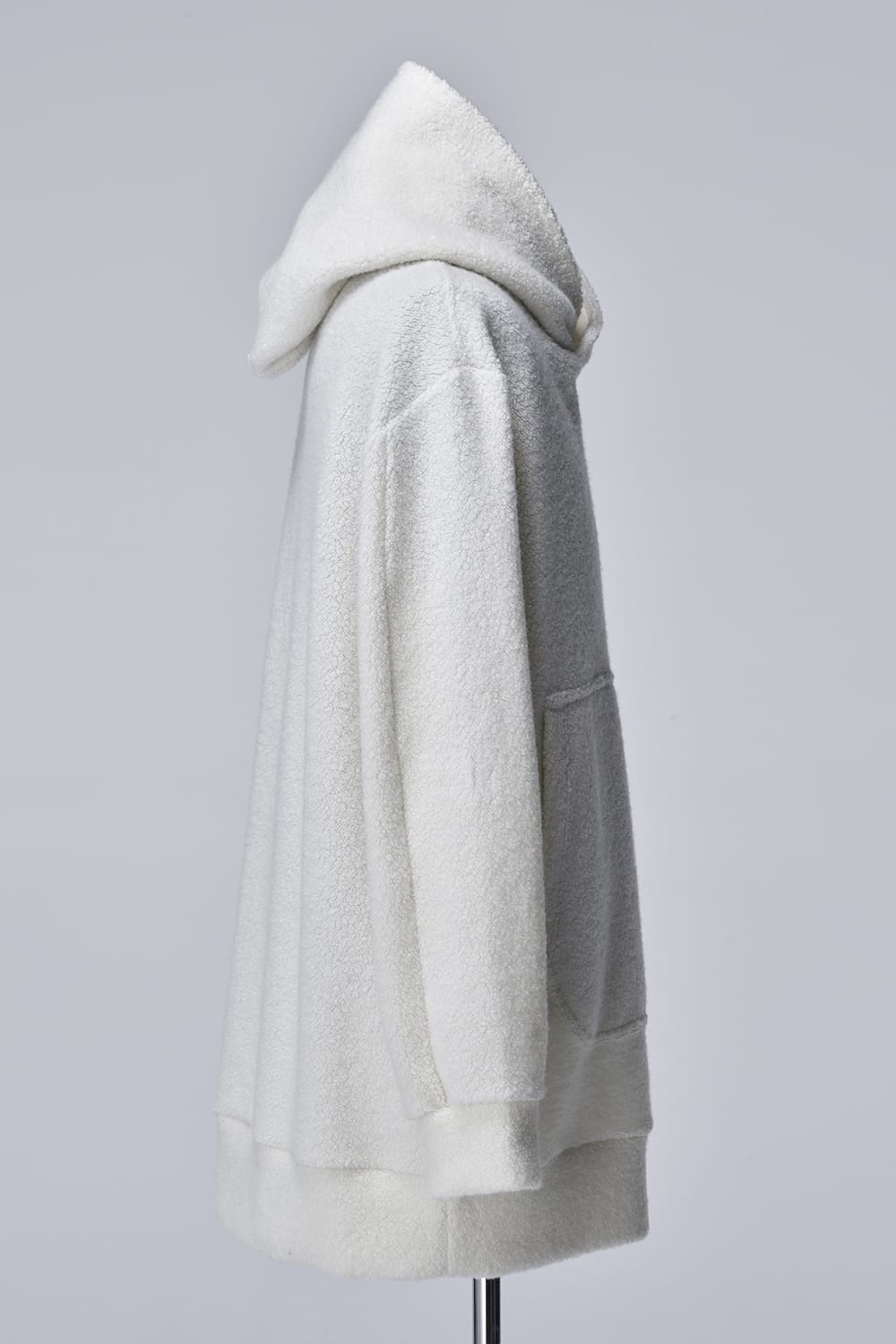 Recycled Pile Loose Hoodie White