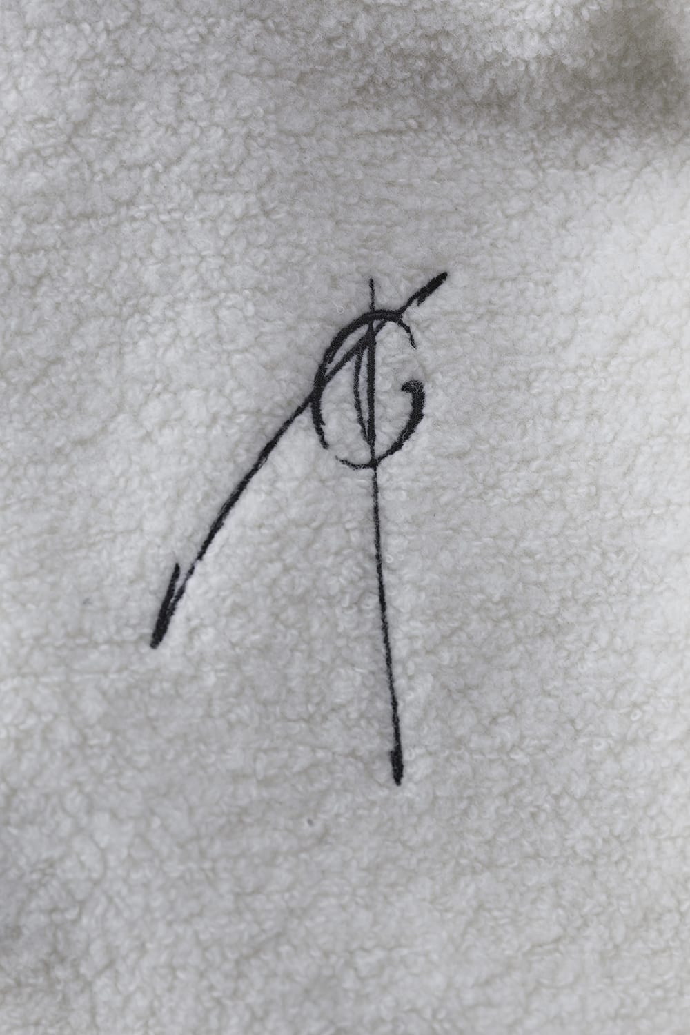 Recycled Pile Loose Hoodie White