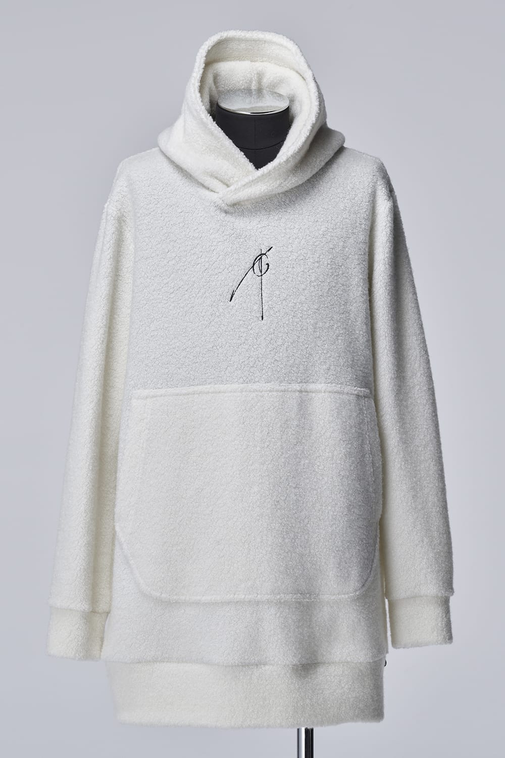 Recycled Pile Loose Hoodie White