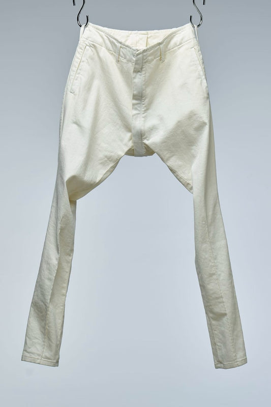 Organic Denim Darts SaruelPants White