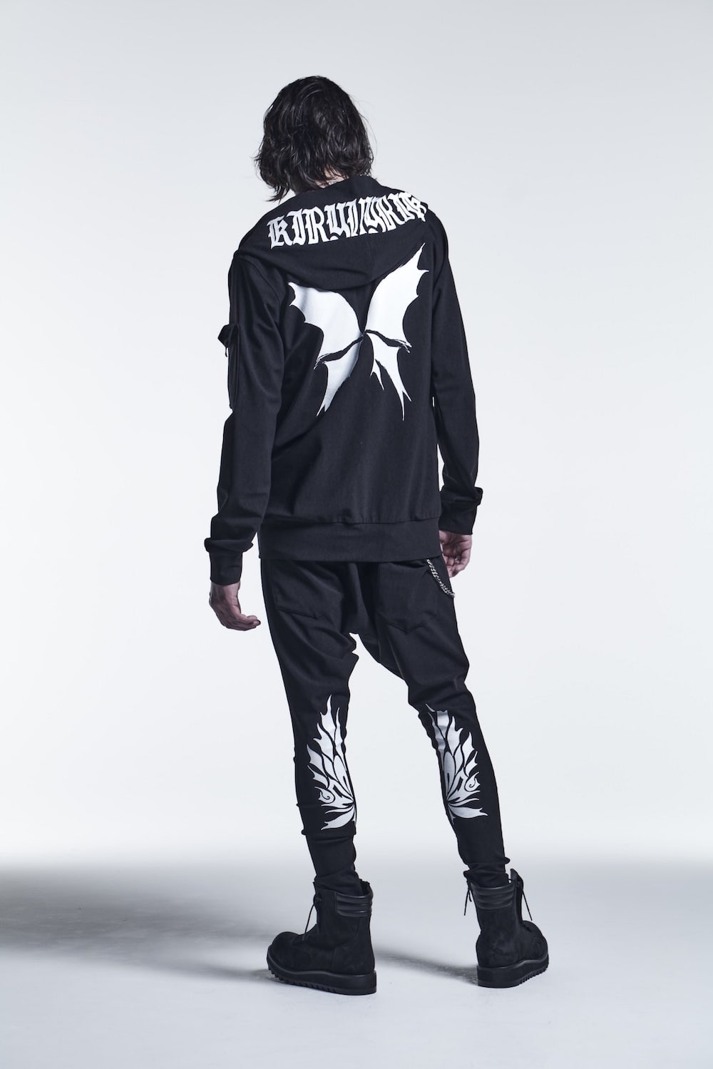 Saruel Pants Black/White Print