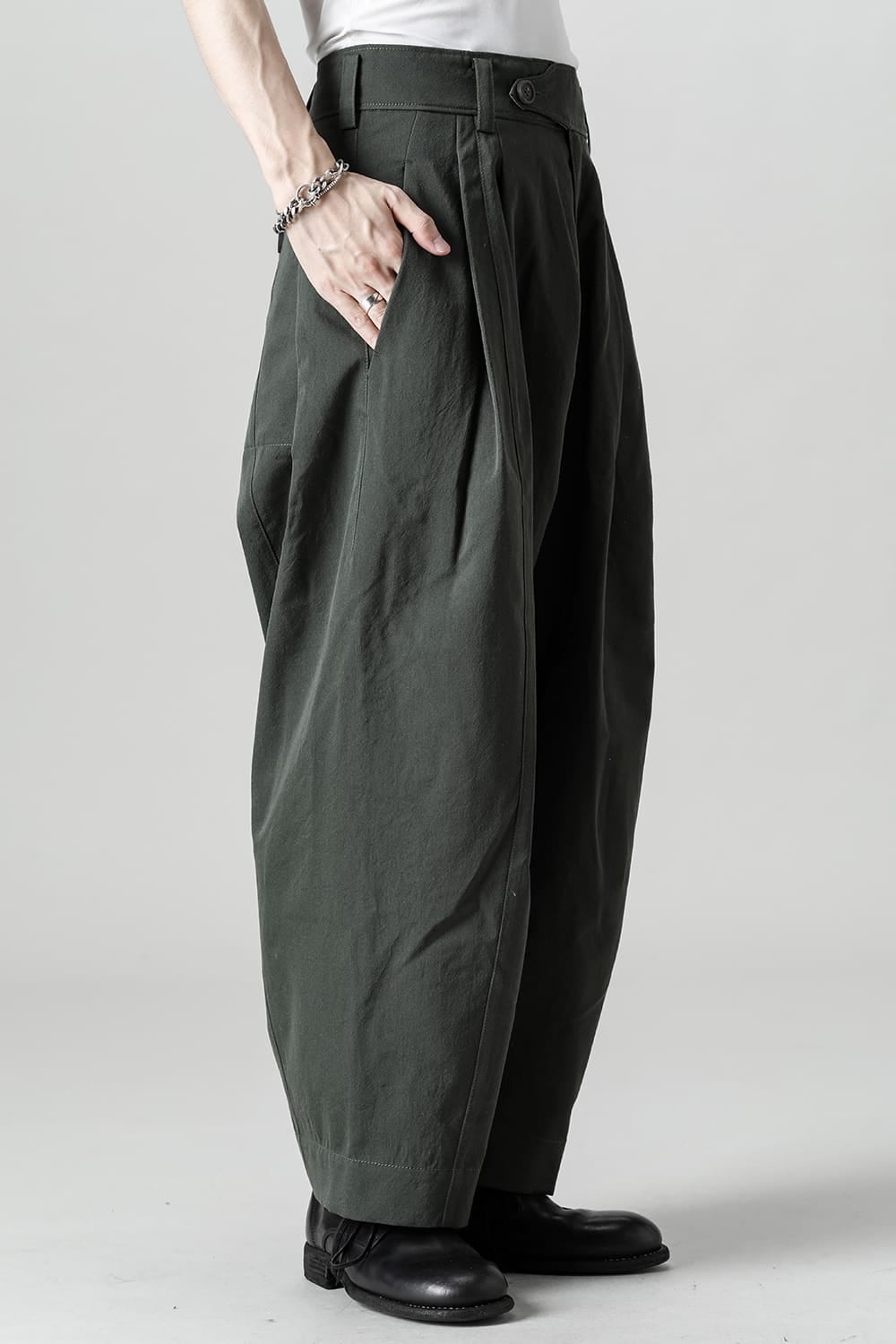 Pleated Drop Crotch Trousers