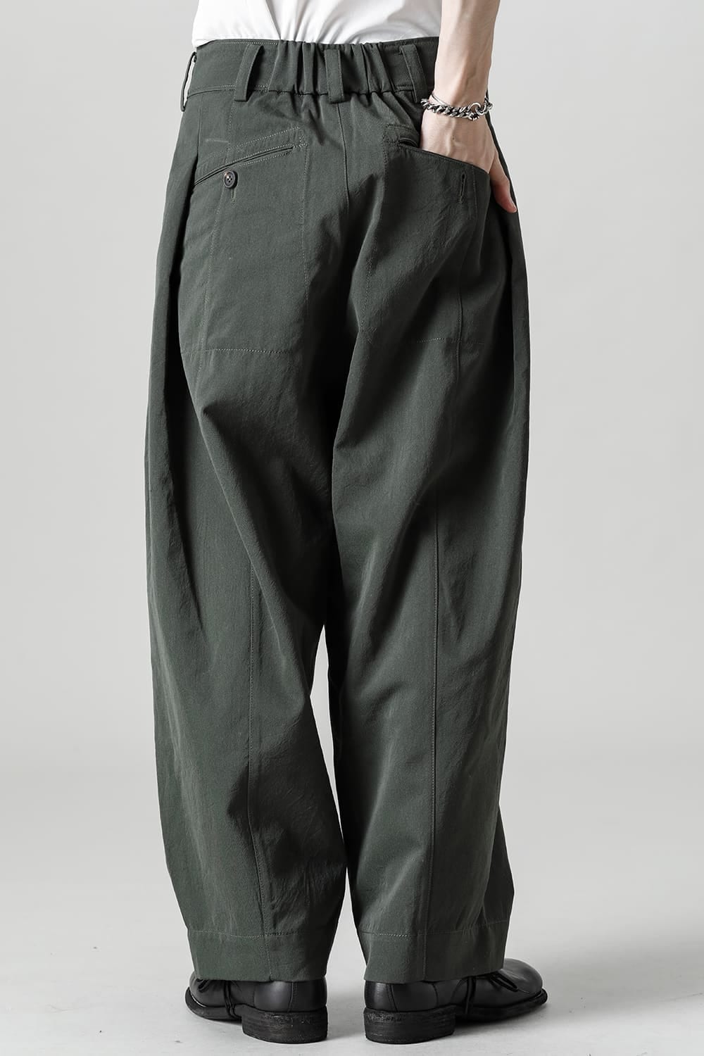 Pleated Drop Crotch Trousers
