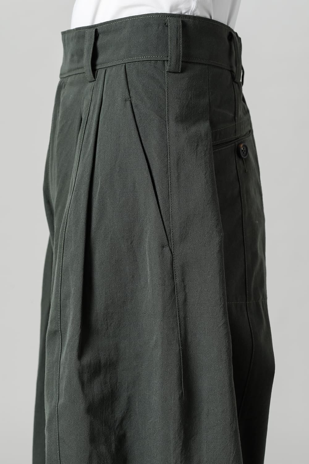Pleated Drop Crotch Trousers