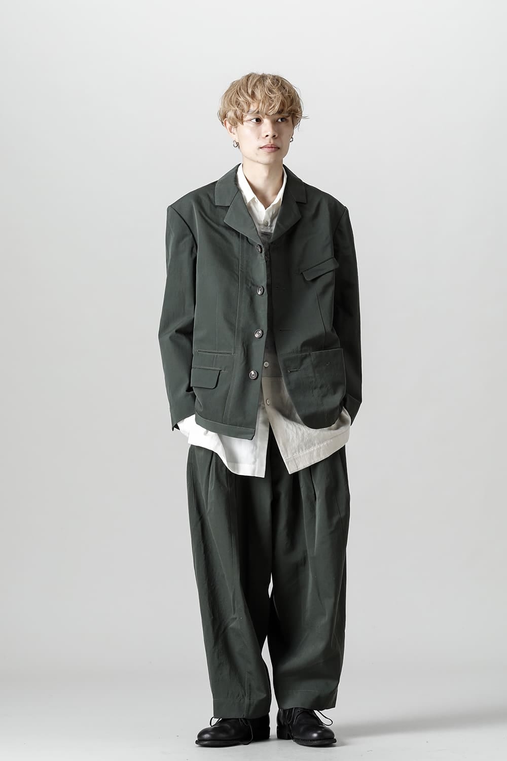 Pleated Drop Crotch Trousers