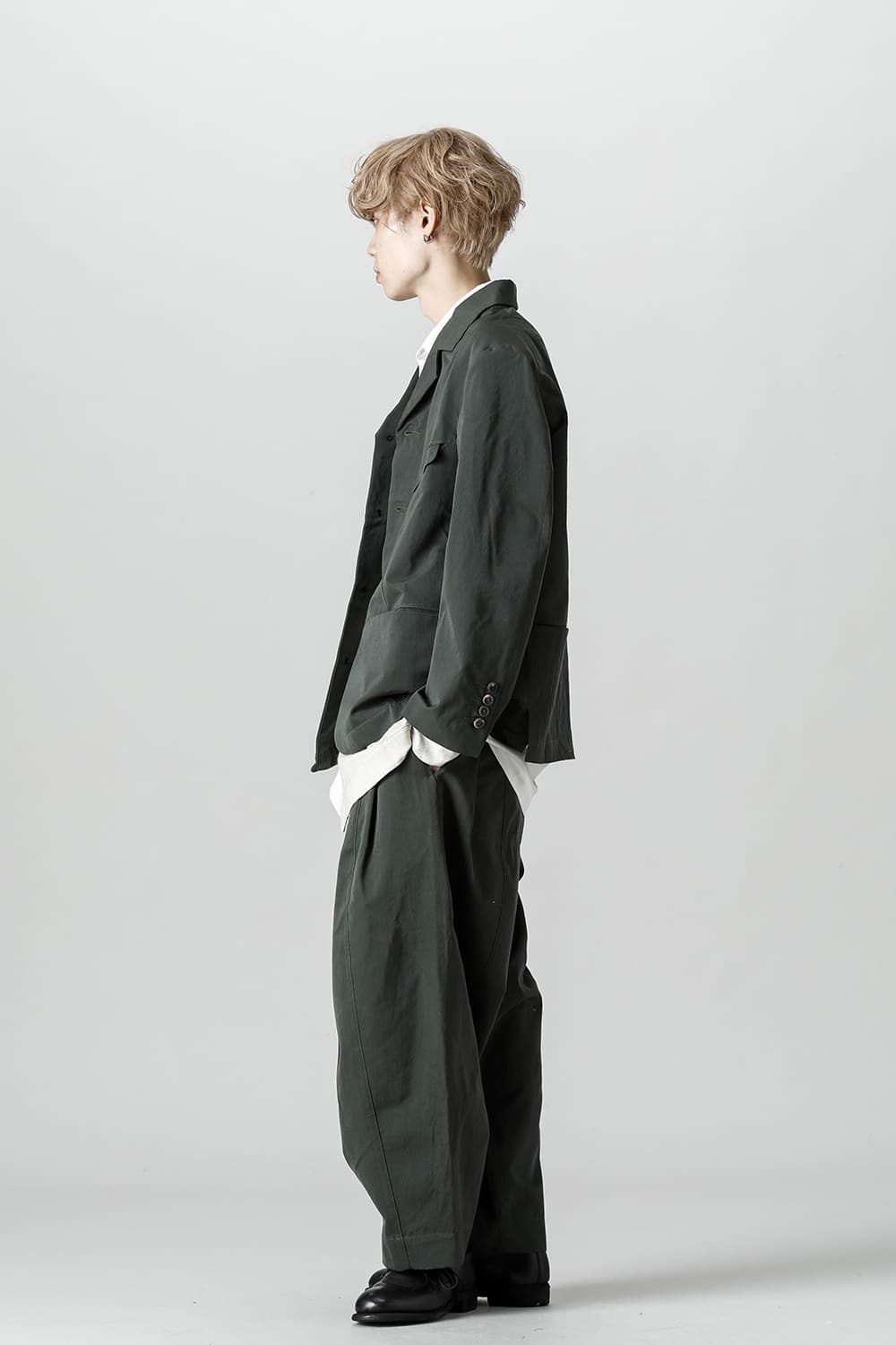 Pleated Drop Crotch Trousers