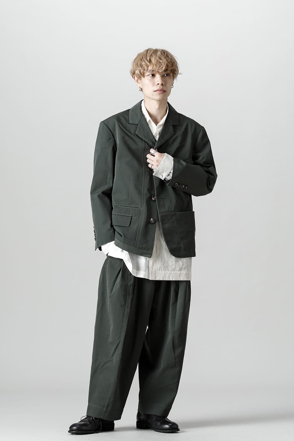 Pleated Drop Crotch Trousers