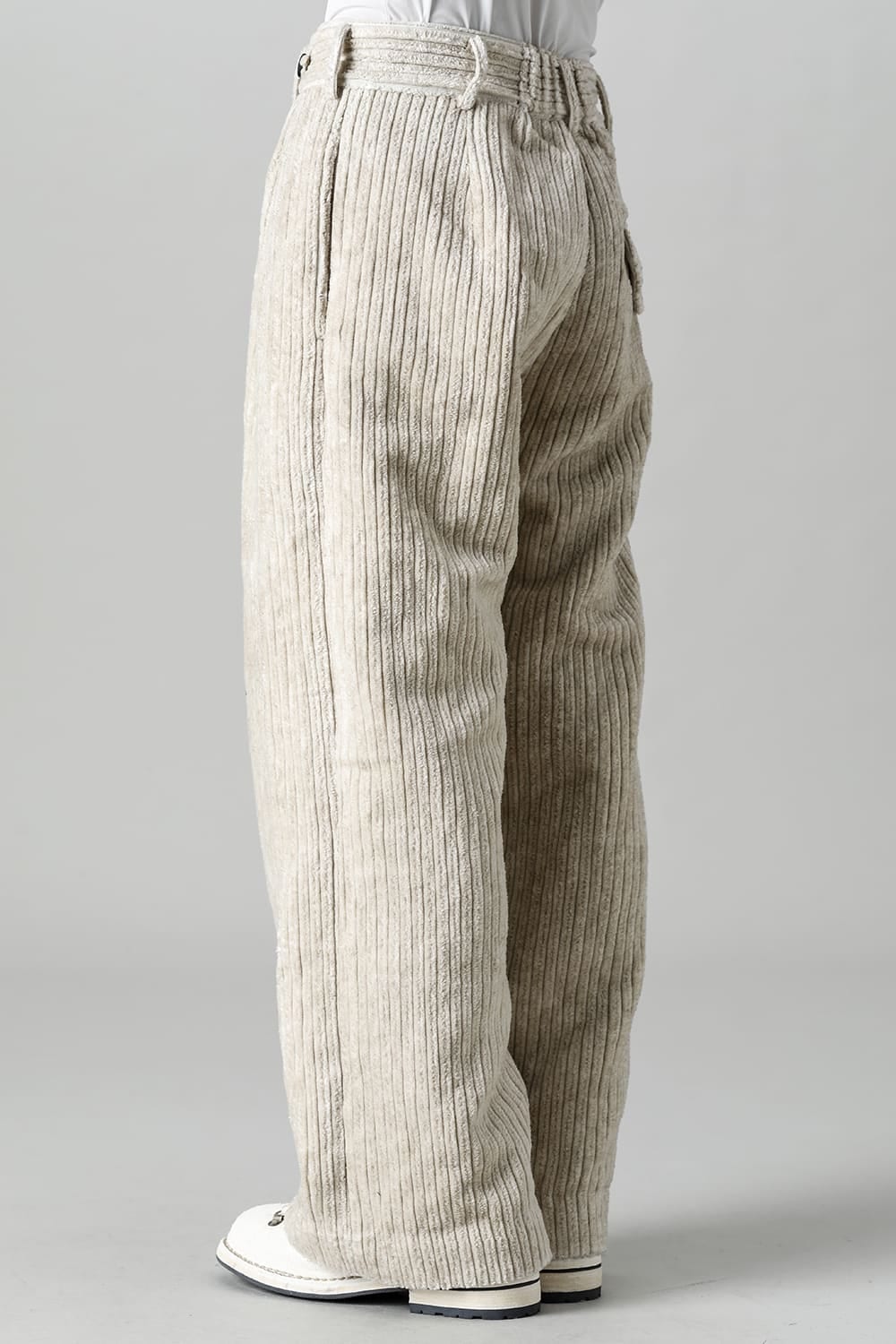 Front Pleated Corduroy Long Trousers