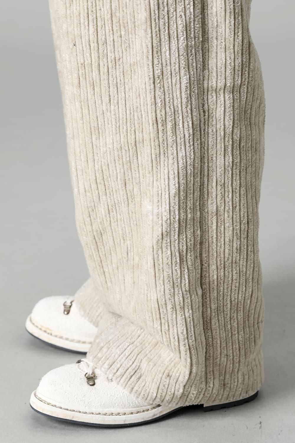 Front Pleated Corduroy Long Trousers