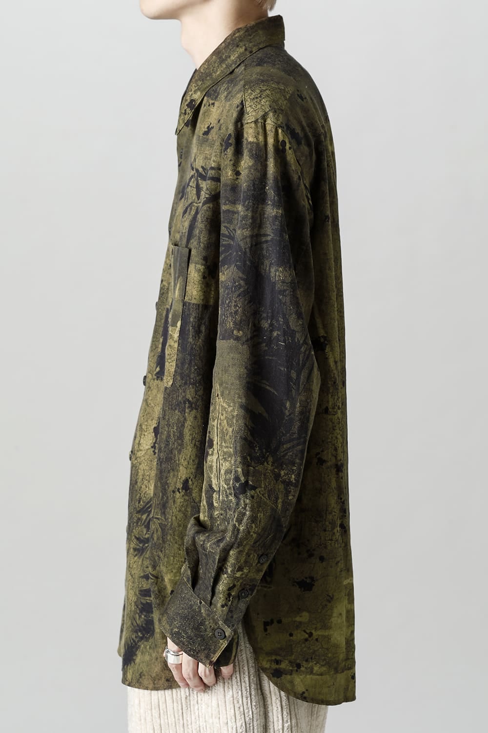 Printed Pocket Shirt  Green(Face)