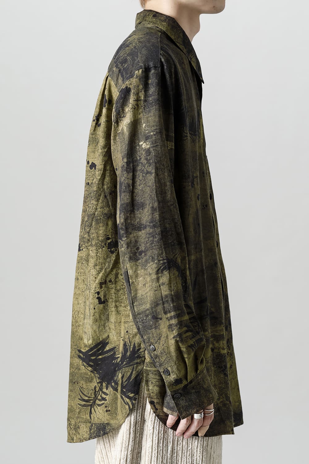 Printed Pocket Shirt  Green(Face)