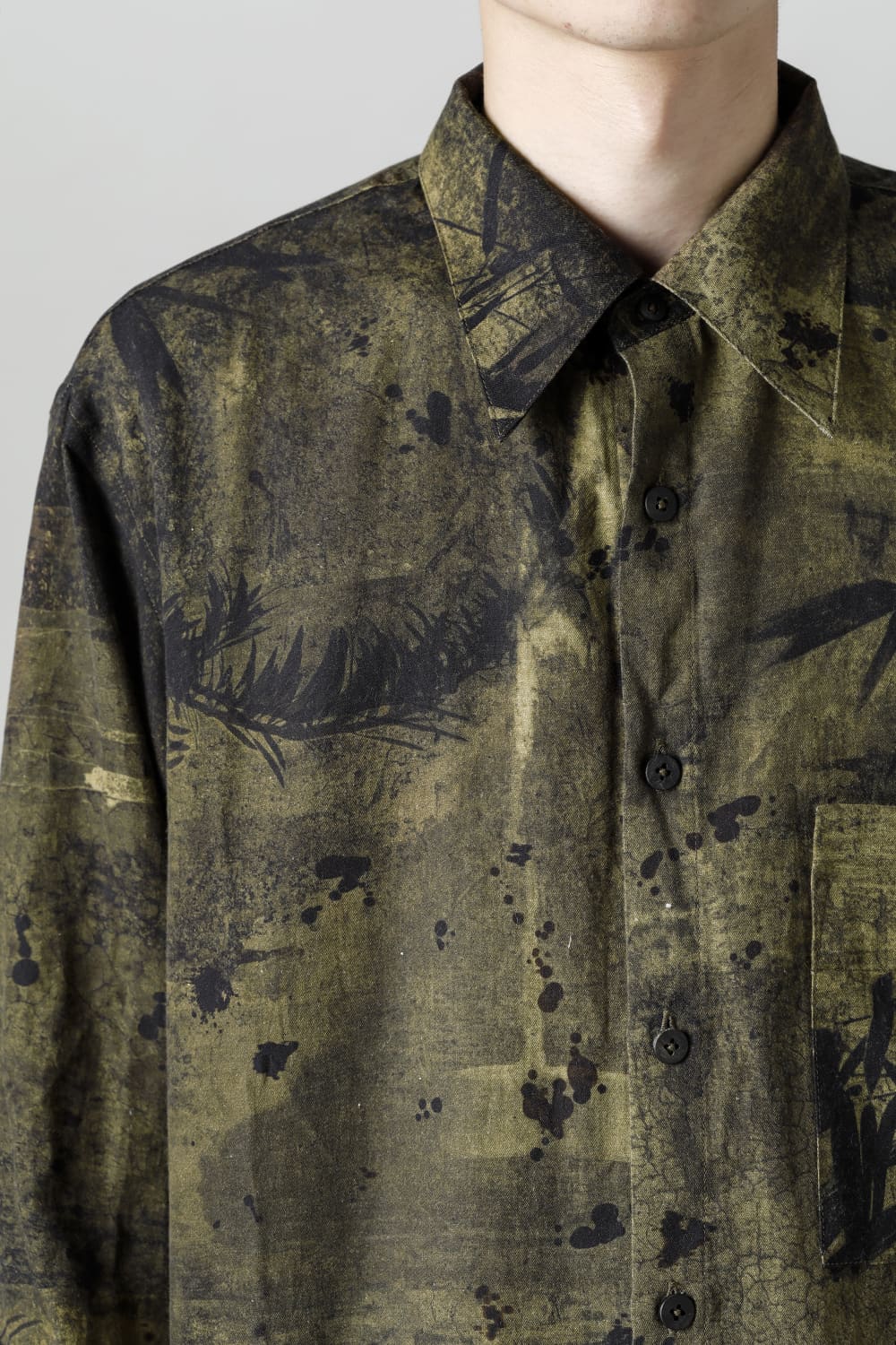 Printed Pocket Shirt  Green(Face)