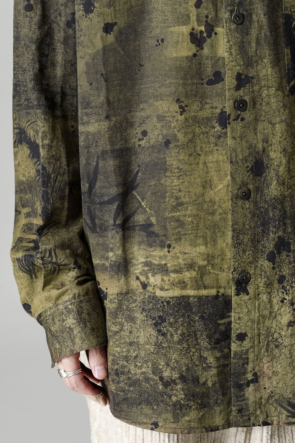 Printed Pocket Shirt  Green(Face)