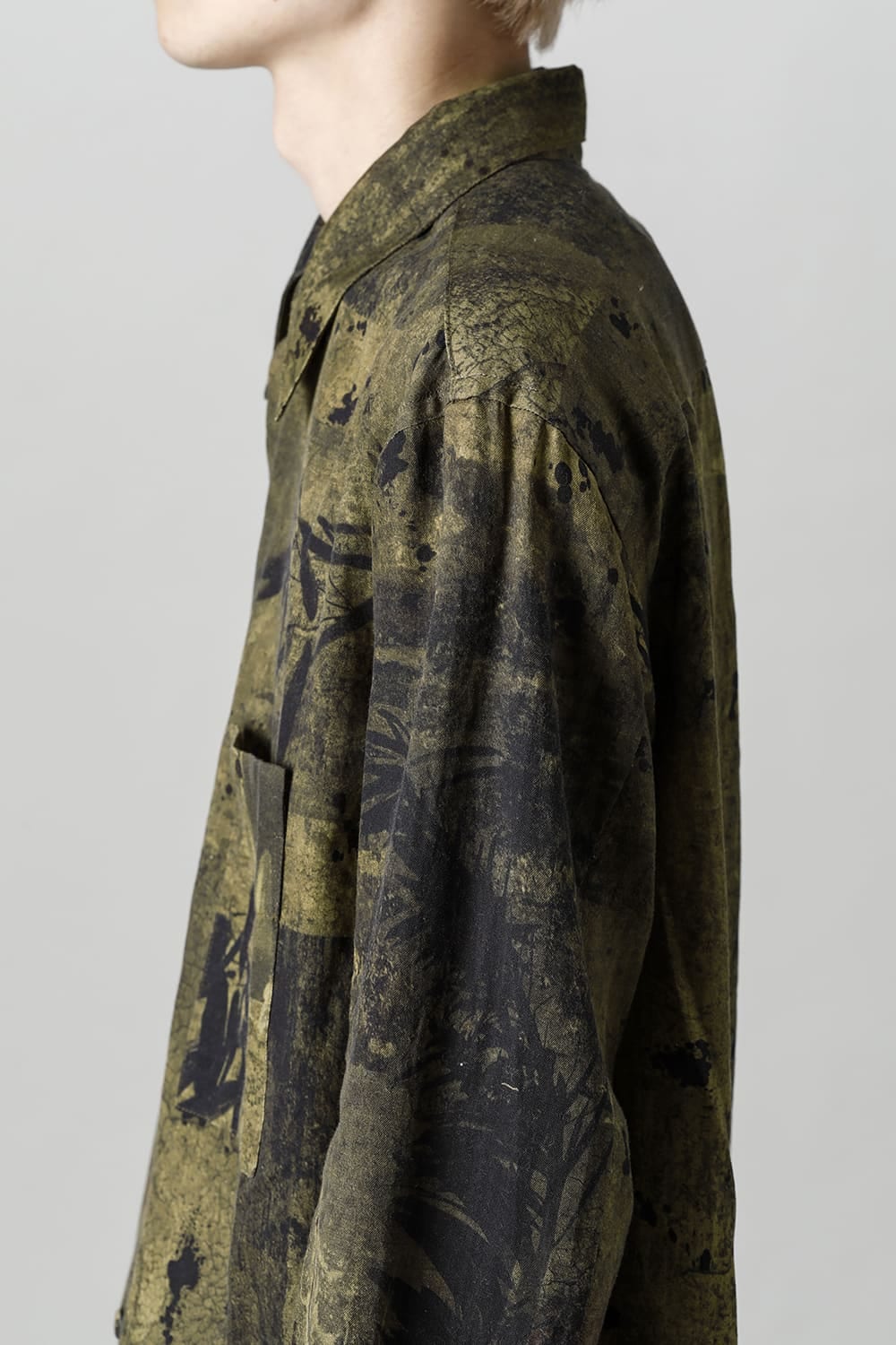 Printed Pocket Shirt  Green(Face)