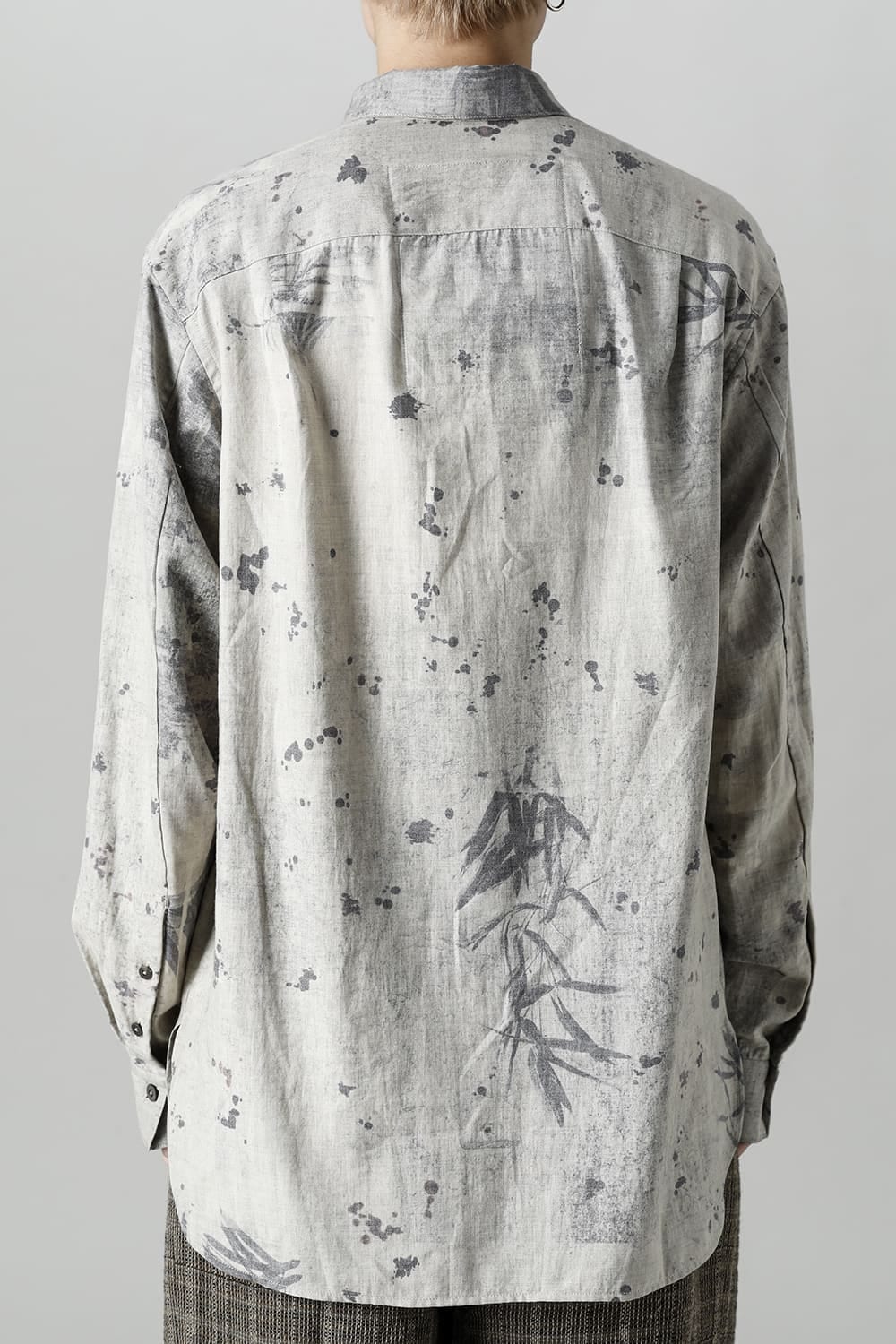 Printed Pocket Shirt  White(Back)