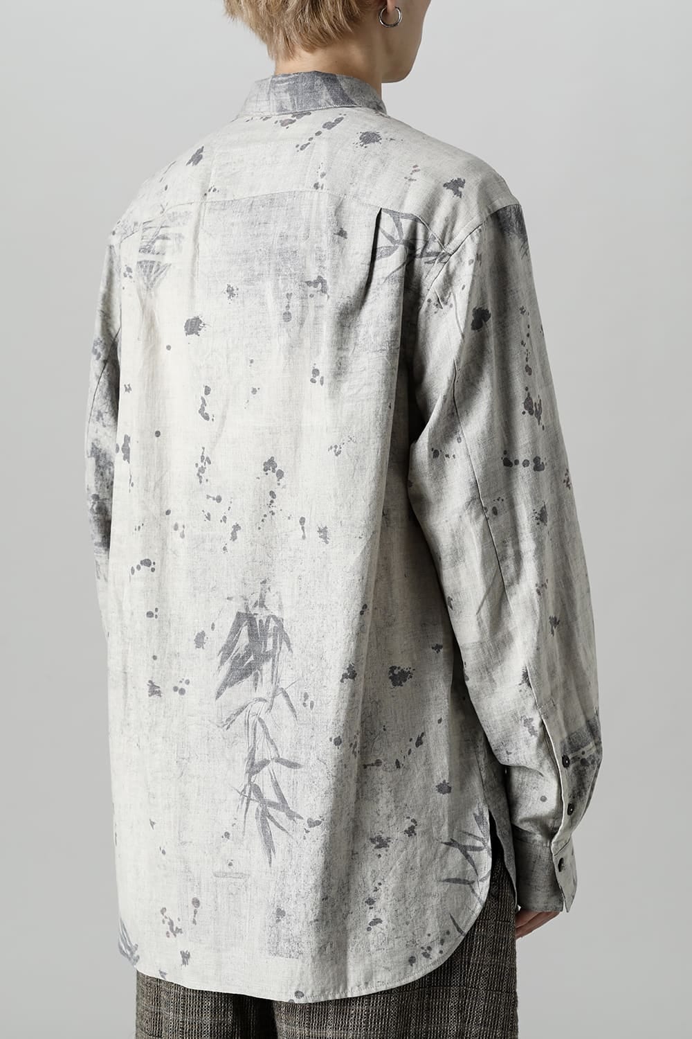 Printed Pocket Shirt  White(Back)