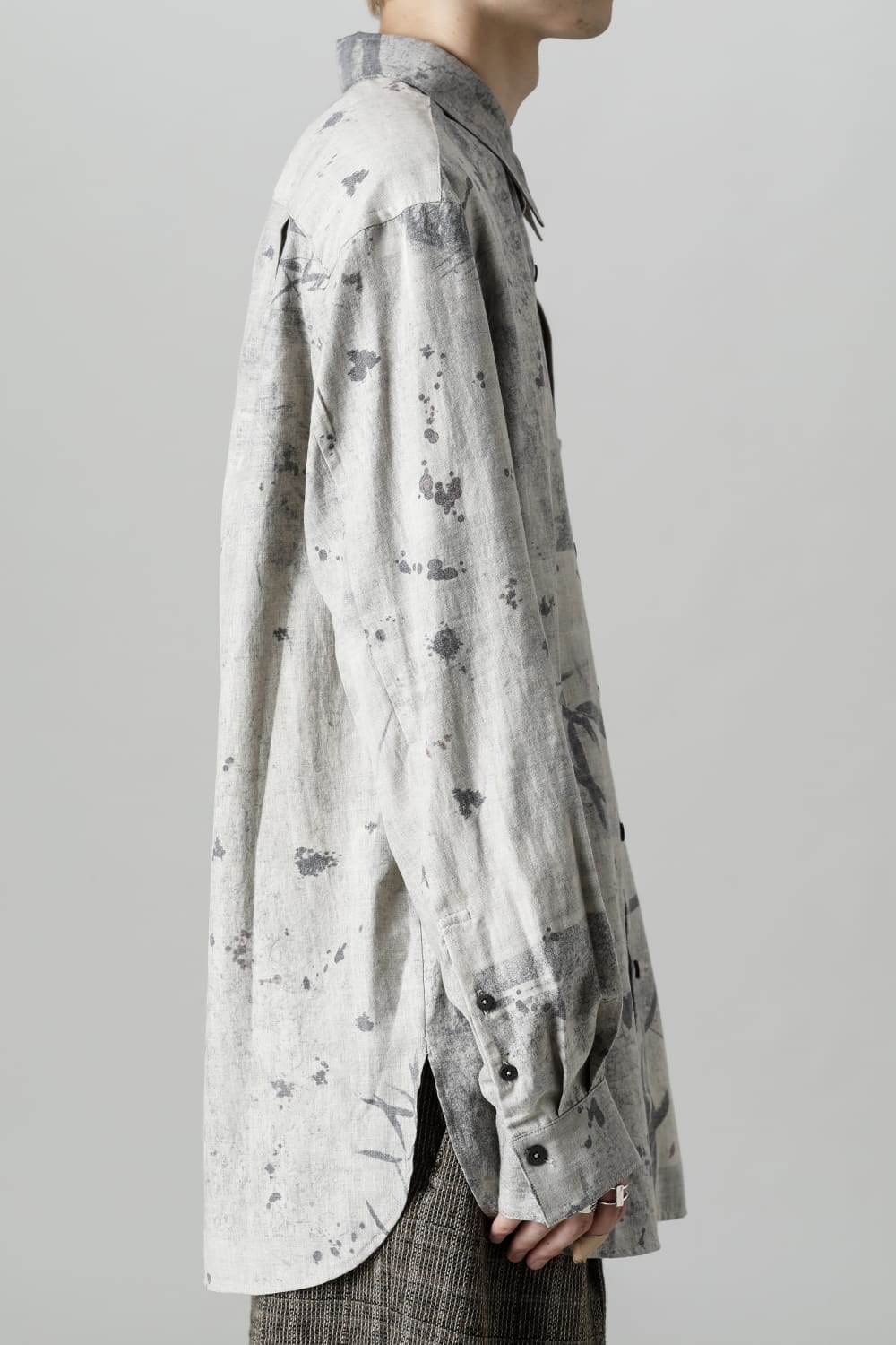 Printed Pocket Shirt  White(Back)