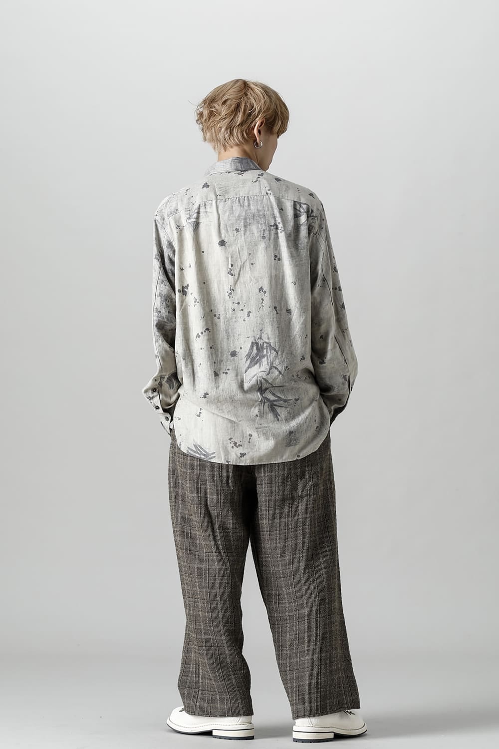 Printed Pocket Shirt  White(Back)