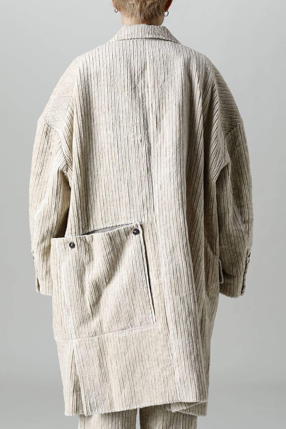 Hidden Plaid Double Breasted Oversized Coat