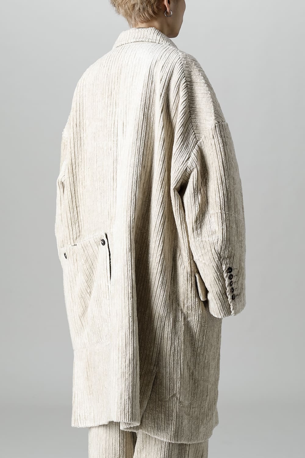 Hidden Plaid Double Breasted Oversized Coat