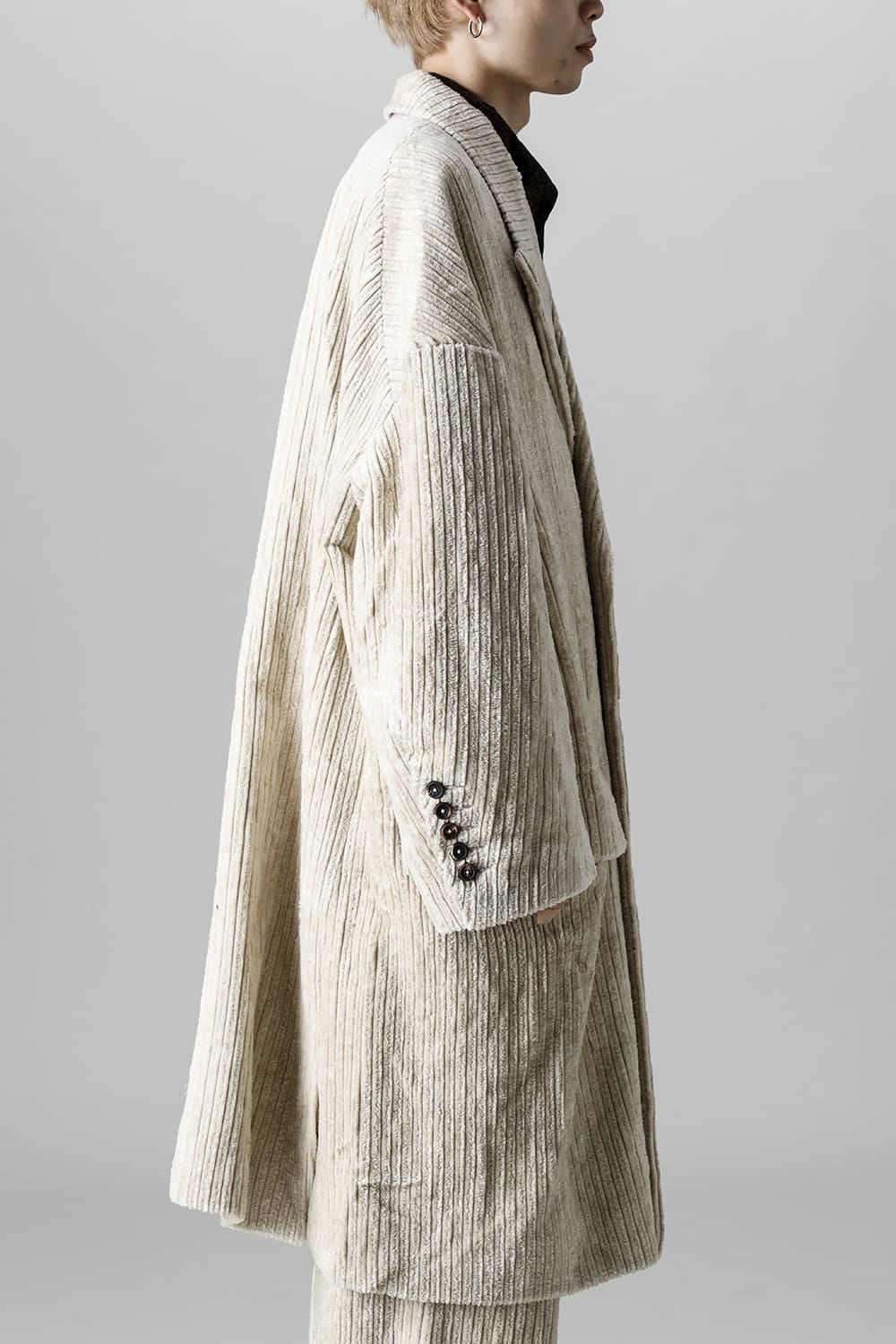 Hidden Plaid Double Breasted Oversized Coat