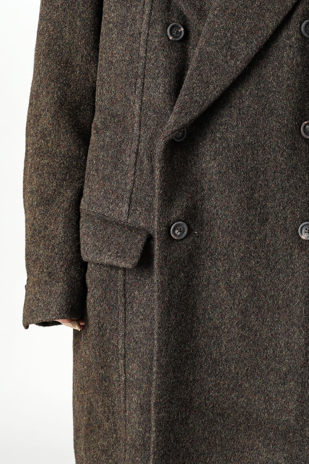Hidden Scene Peaked Lapel Doubule Breasted Coat