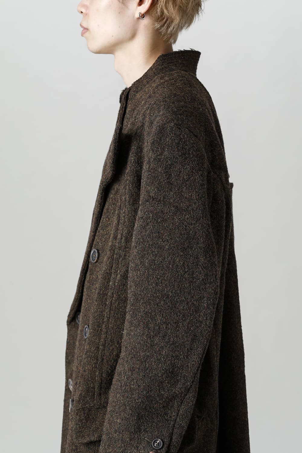 Hidden Scene Peaked Lapel Doubule Breasted Coat