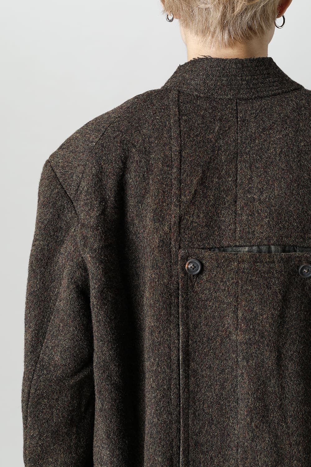 Hidden Scene Peaked Lapel Doubule Breasted Coat