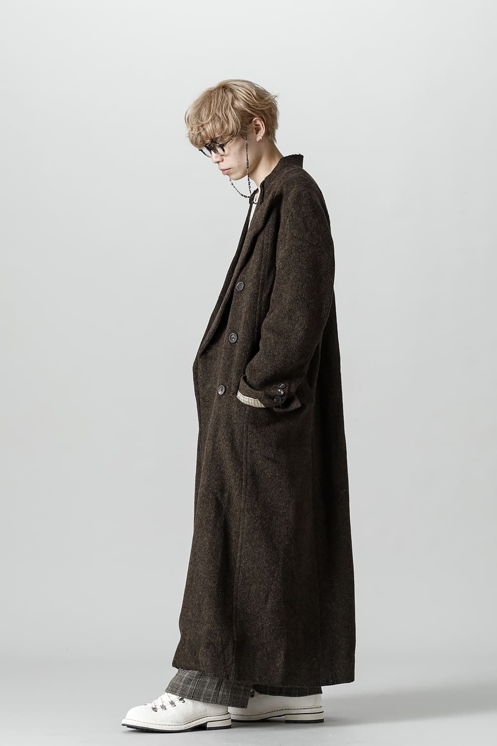 Hidden Scene Peaked Lapel Doubule Breasted Coat