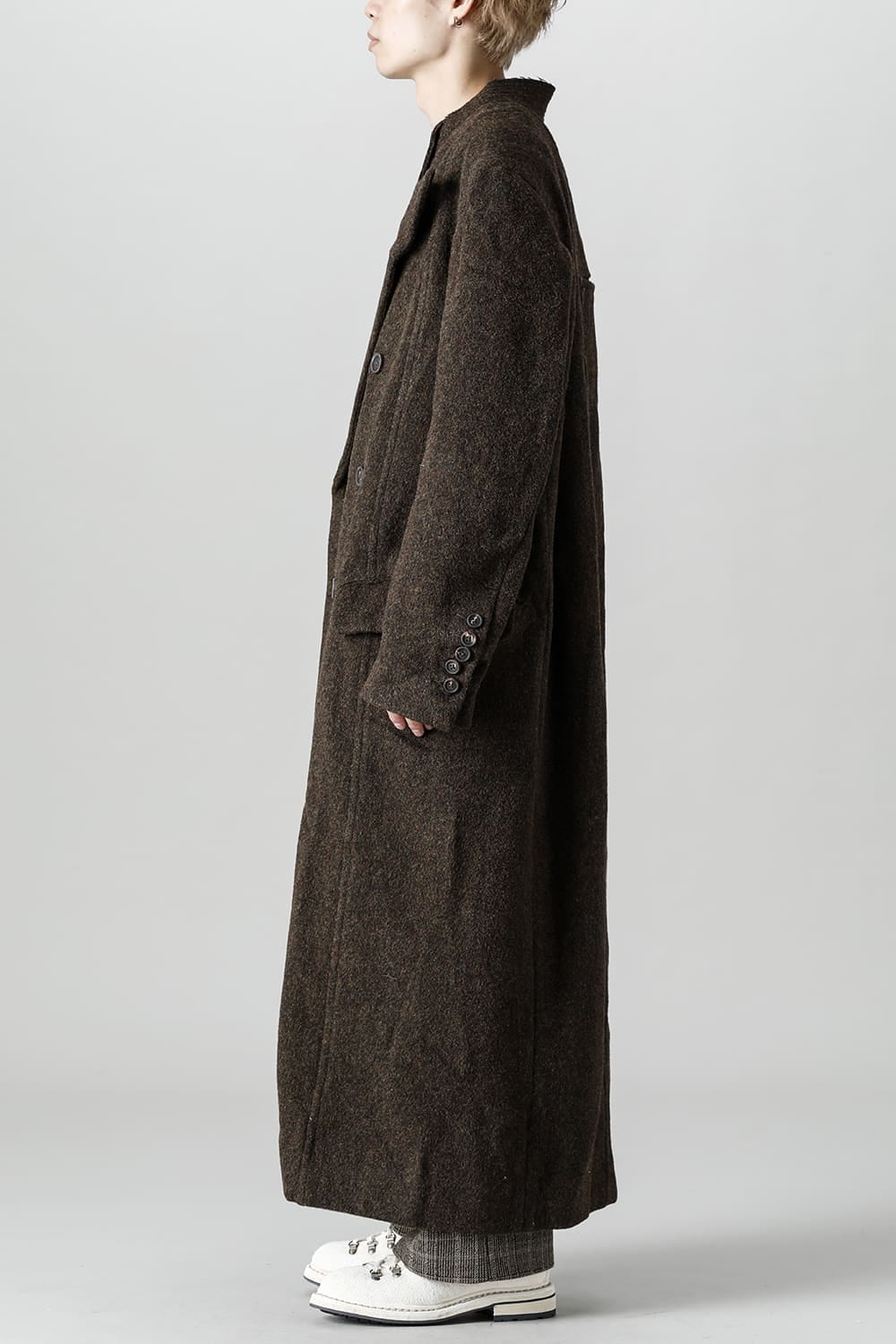 Hidden Scene Peaked Lapel Doubule Breasted Coat