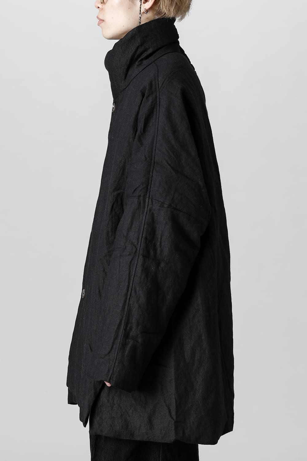 Asymmetric Front Short Duvet Jacket