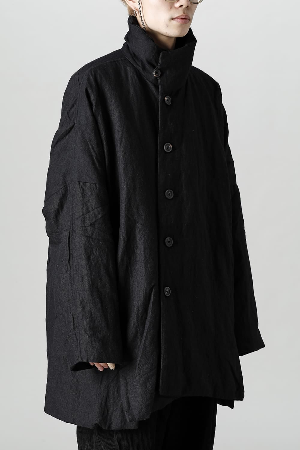 Asymmetric Front Short Duvet Jacket