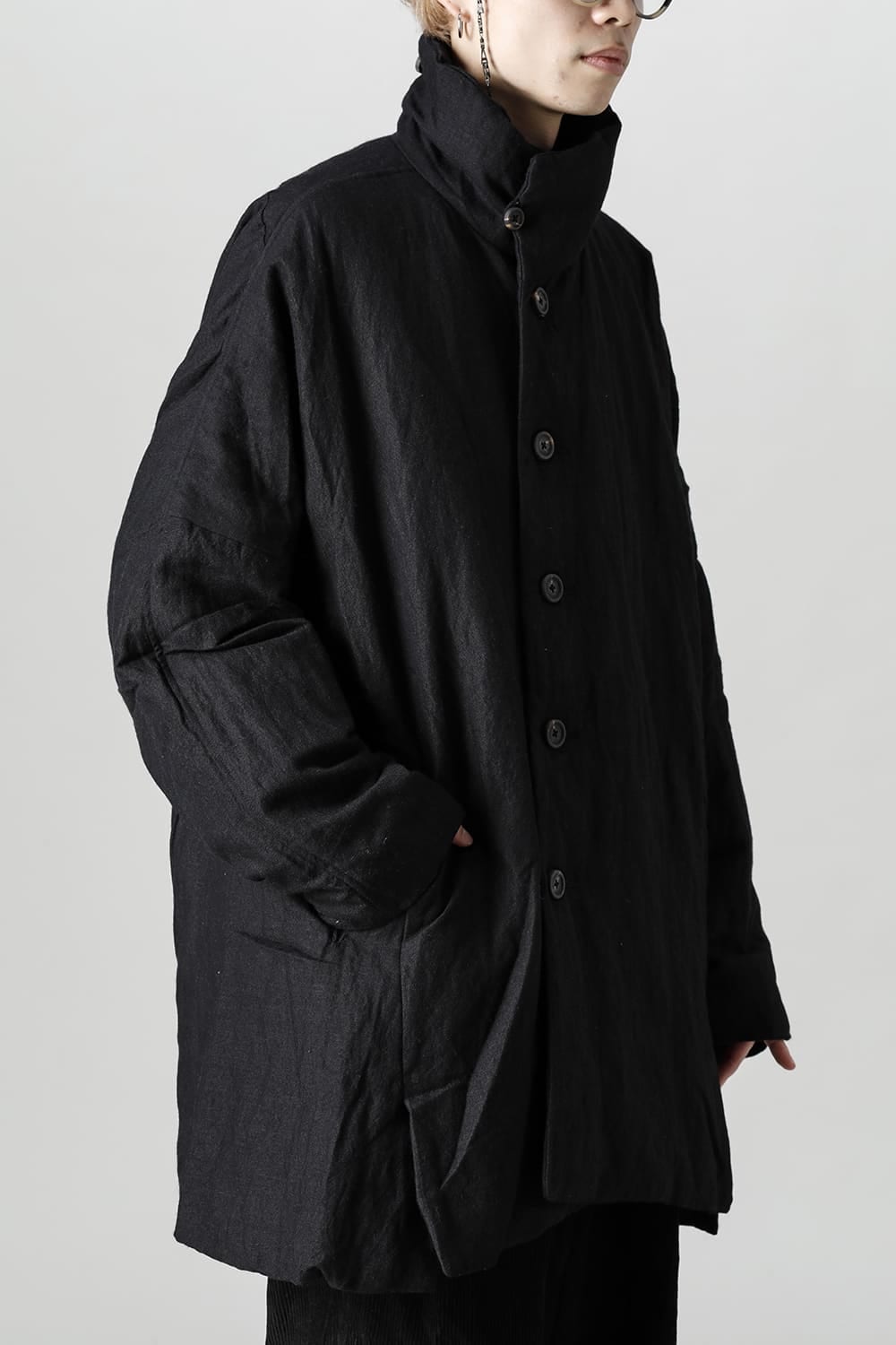 Asymmetric Front Short Duvet Jacket