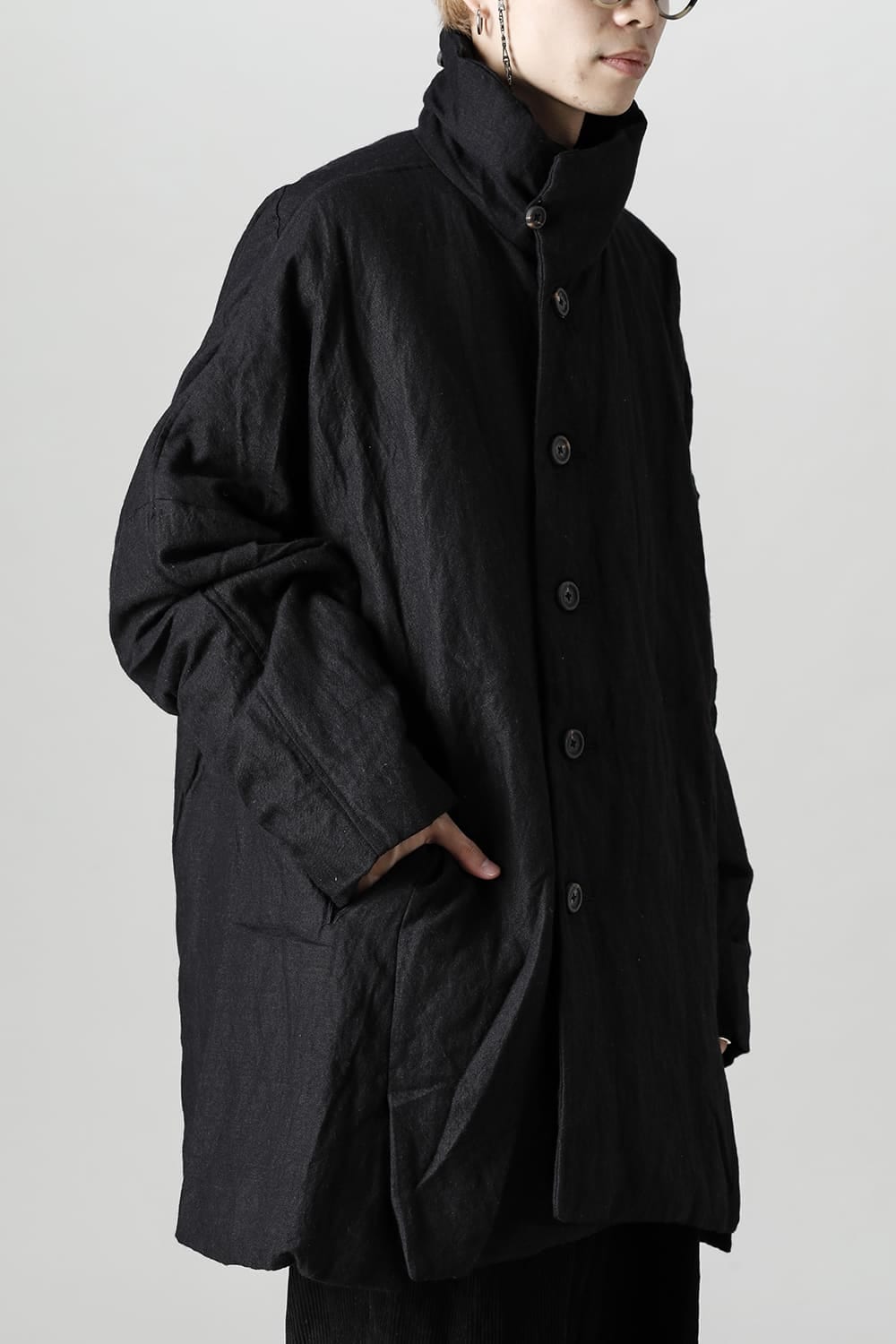 Asymmetric Front Short Duvet Jacket