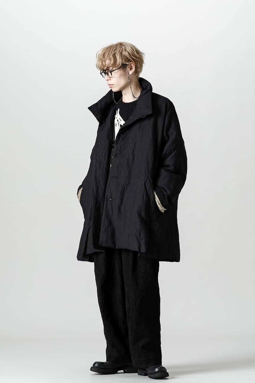 Asymmetric Front Short Duvet Jacket