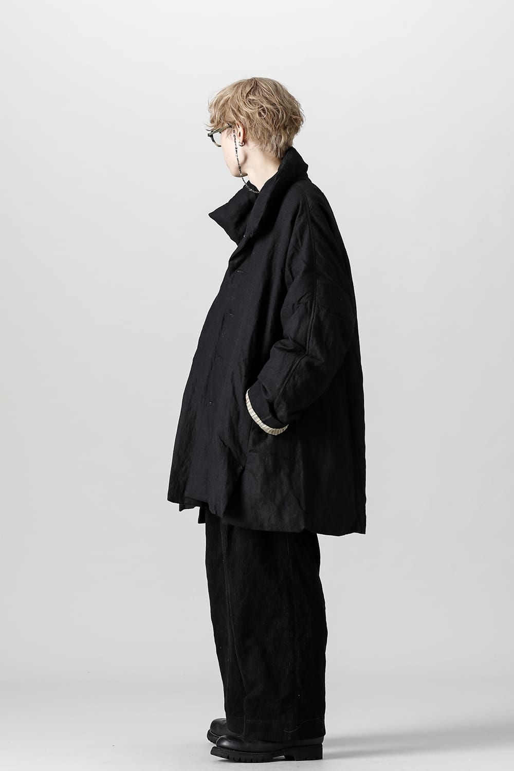 Asymmetric Front Short Duvet Jacket