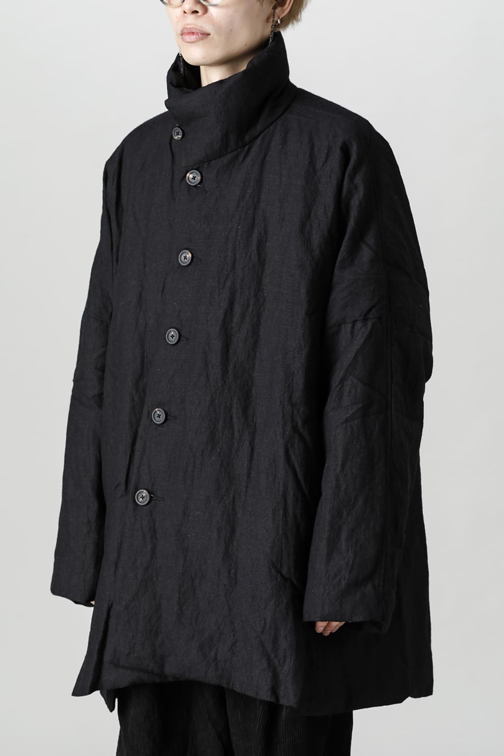 Asymmetric Front Short Duvet Jacket