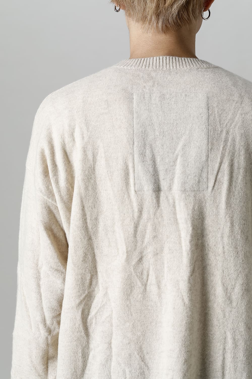 "Podocarpus" Cashmere Crewneck Sweater  White