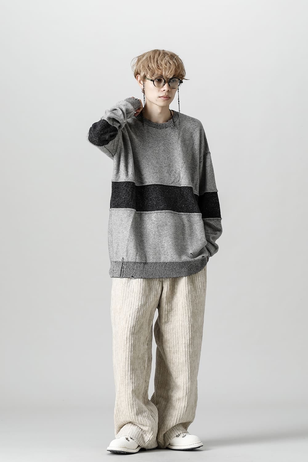 Crewneck Crushed Cashmere Sweater