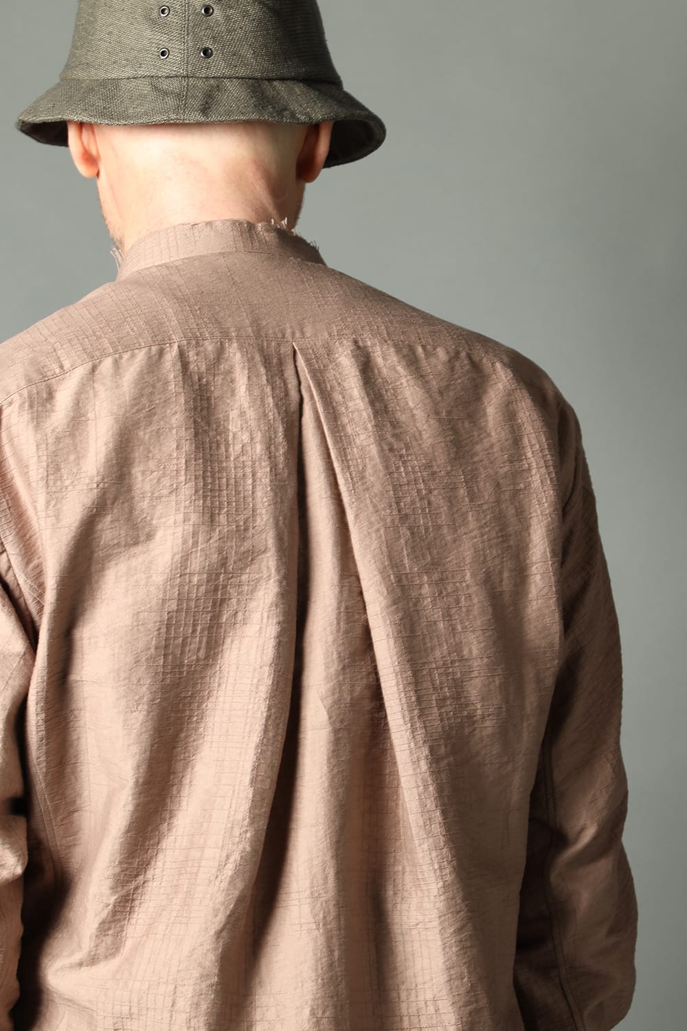 Shirt cotton / nylon Shadow jacquard  Pink Gray